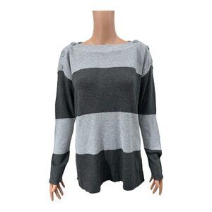 Vince Camuto Striped Relaxed Boatneck Sweater NWT
